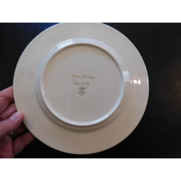Lenox Wintergreetings by Catherine McChung 9" Salad Plate 1995 Retired - Picture 2 of 2